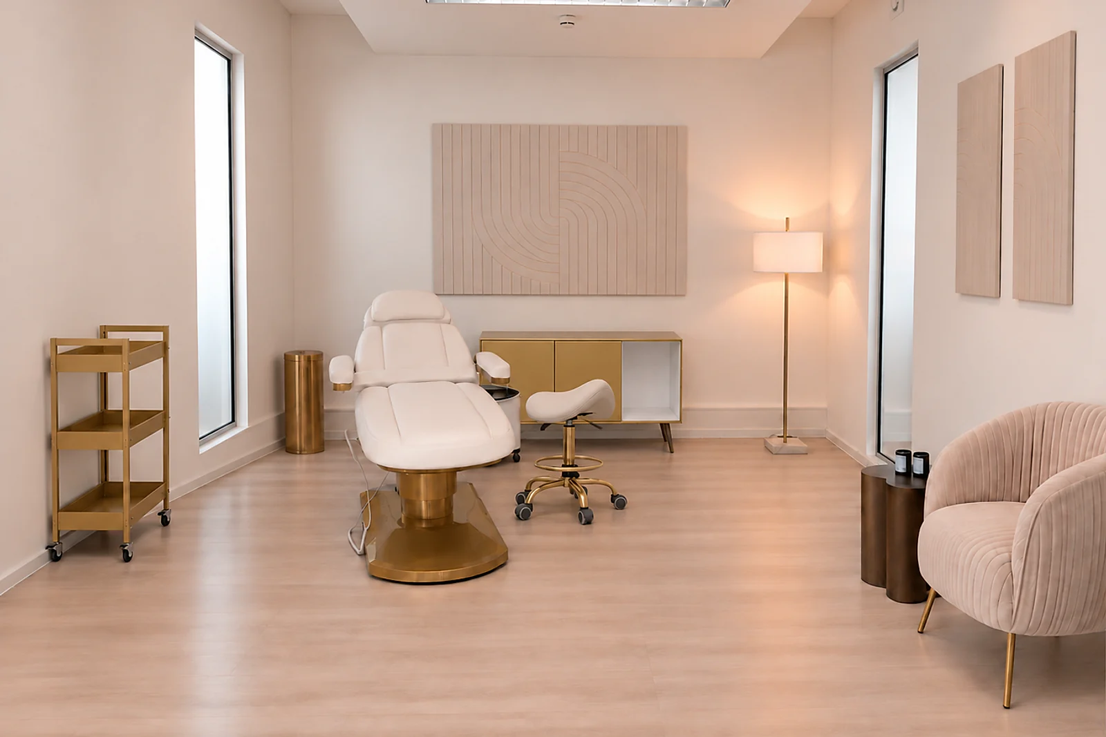 Infusion station with lounger